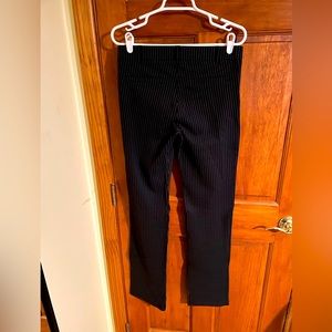 GUC Betabrand pants. Med tall. 34” inseam. Black w/ white pinstripes.Worn once.